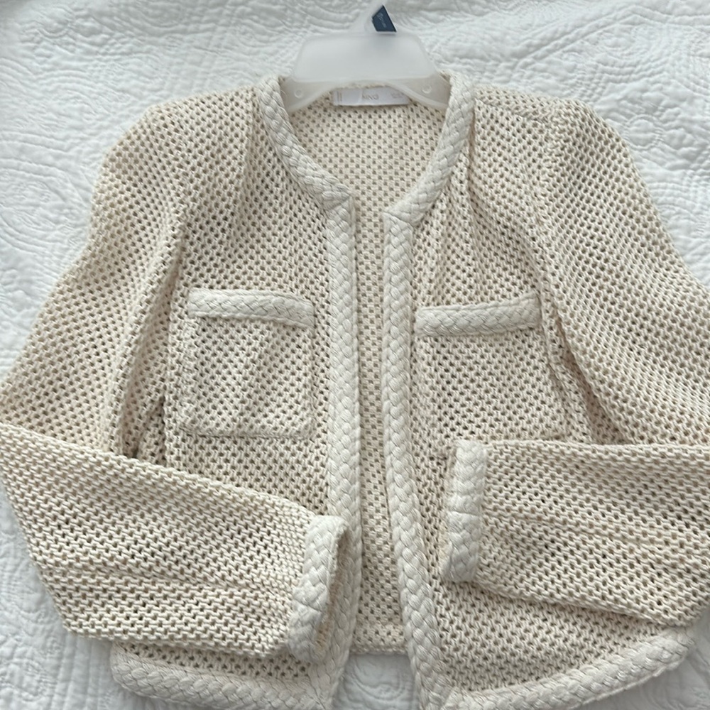Mango lady jacket sweater cream xs